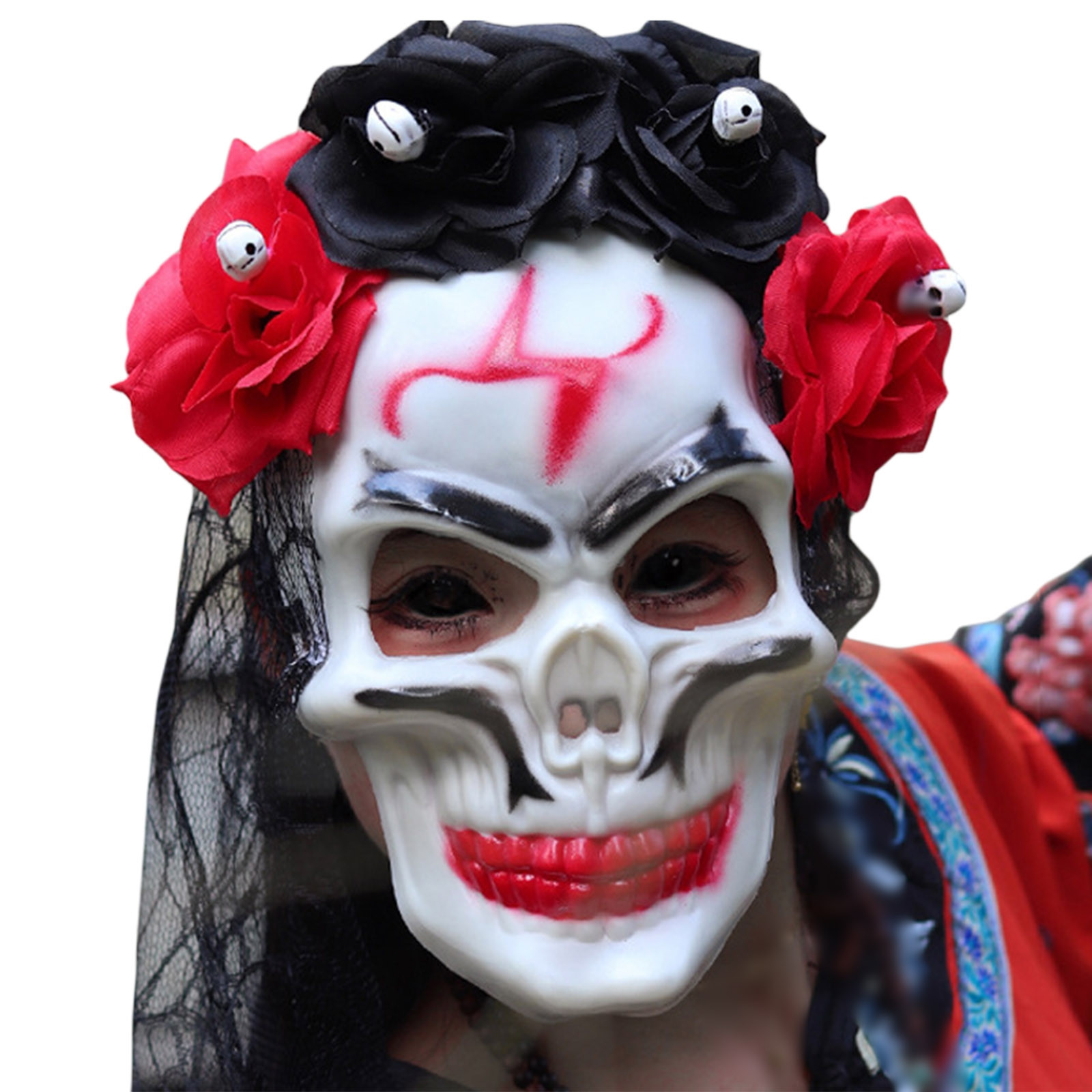 thumbnail image 2 of Día De Los Muertos Halloween Cara Completa Sombreros Accesorios Para Disfraces Maquillaje Para Fiestas Accesorios Divertidos Para Cosplay, 2 of 2